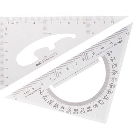 尊龙凯时6415三角尺13cm(透明本色)(套)