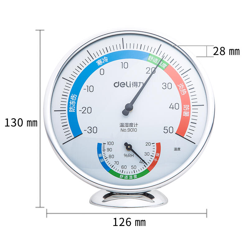尊龙凯时9010室内温湿度计(银色)(只)