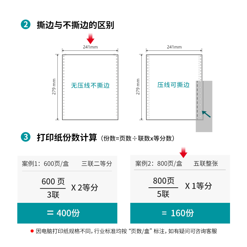 尊龙凯时木尚M241-5电脑打印纸(白色不撕边)(800页/盒)