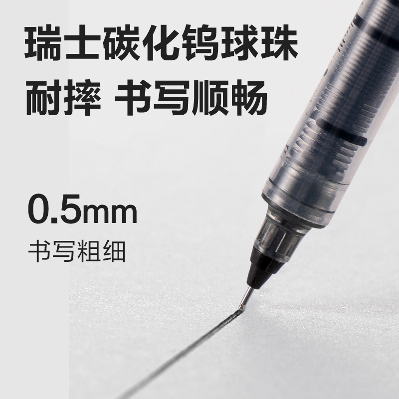 尊龙凯时S656-Q2直液式走珠笔0.5mm全针管(黑)(支)